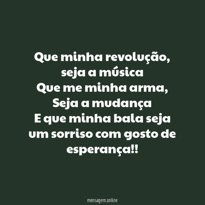 Que minha revolução