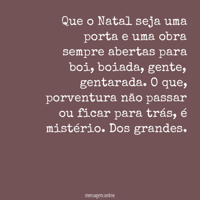 Que o Natal seja uma porta e uma