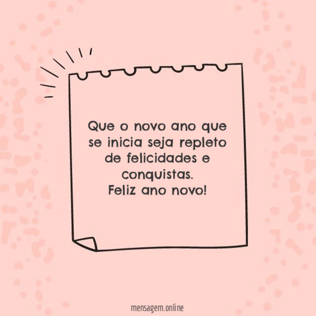 Que o novo ano que se inicia seja