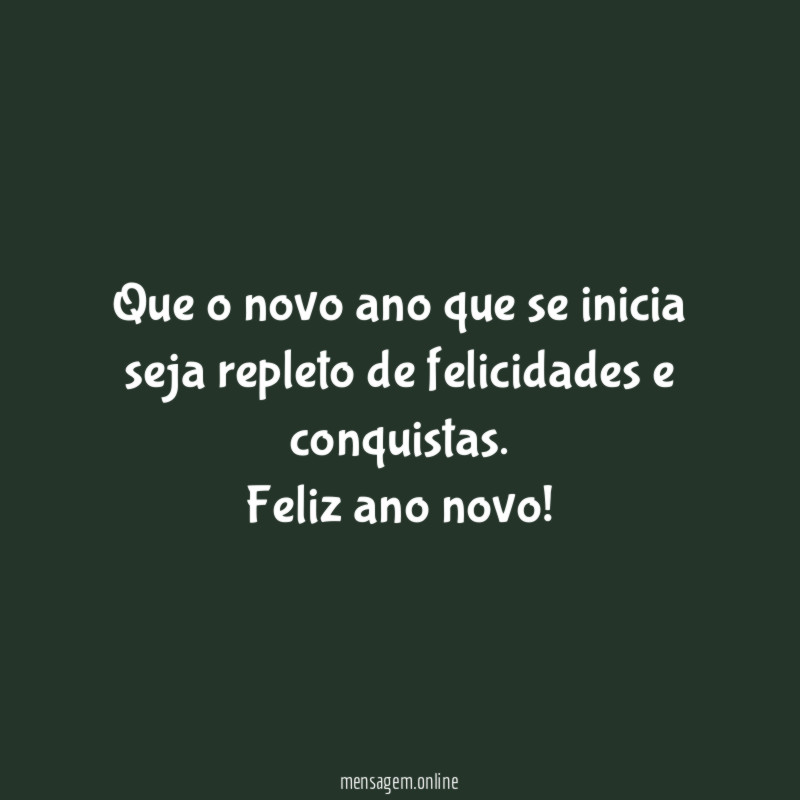 Que o novo ano que se inicia