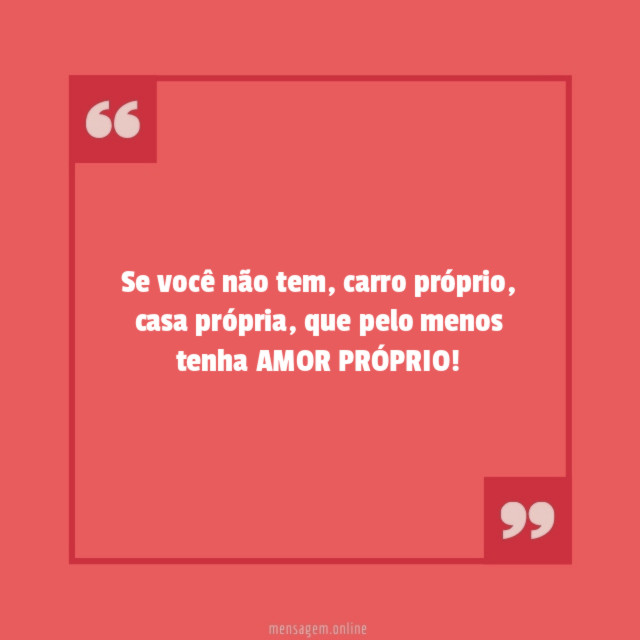 Que pelo menos tenha