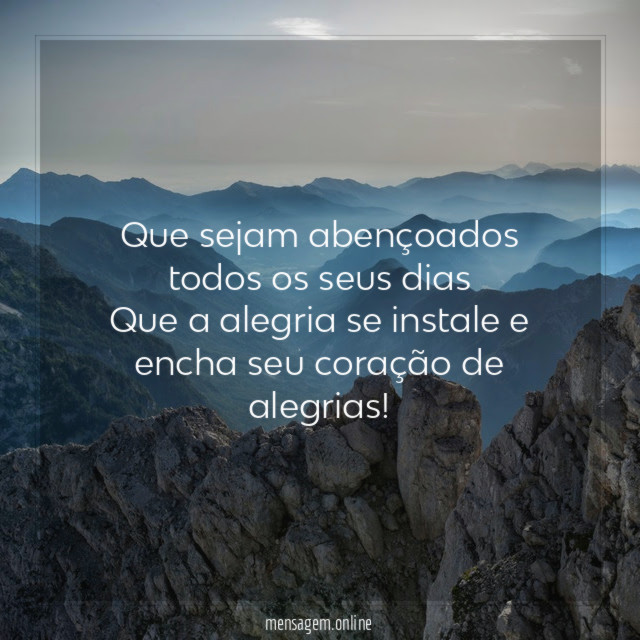 Que sejam abençoados todos os seus