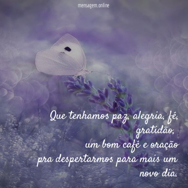 Que tenhamos paz