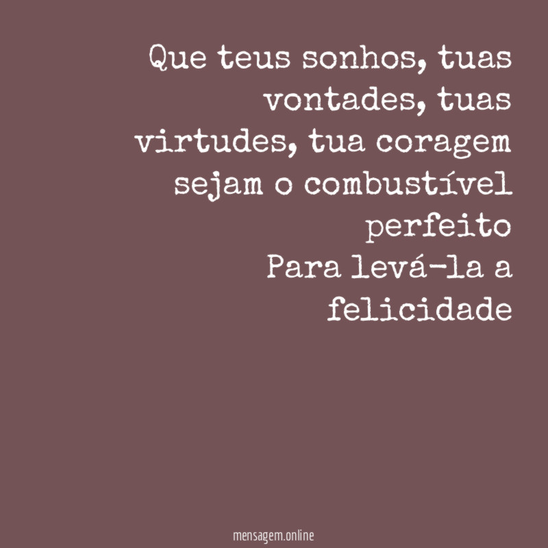 Que teus sonhos