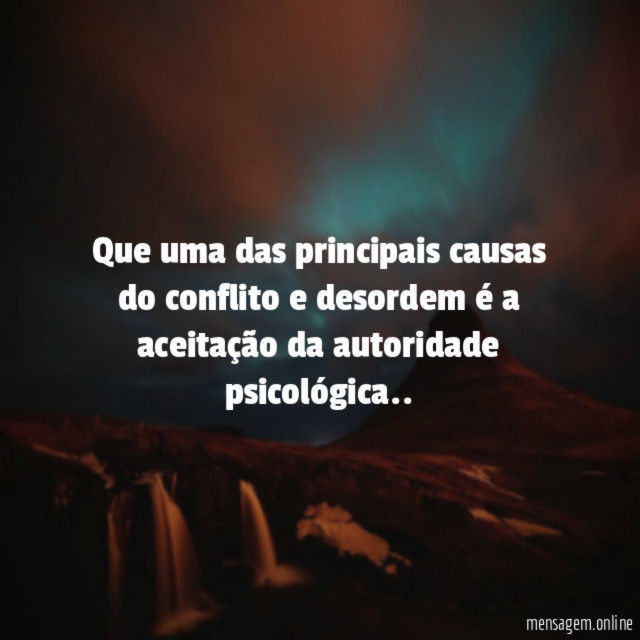 Que uma das principais causas do conflito
