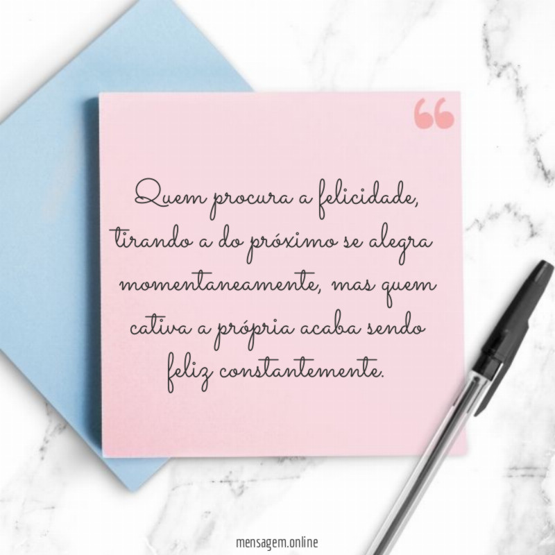 Quem procura a felicidade