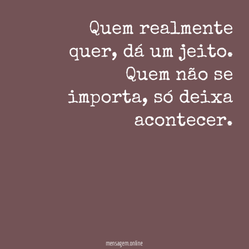 Quem realmente quer