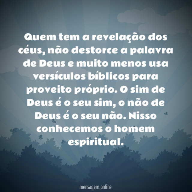 Quem tem a revelação dos céus