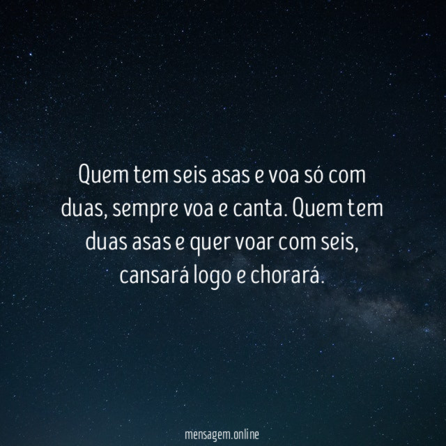 Quem tem seis asas e voa só com duas