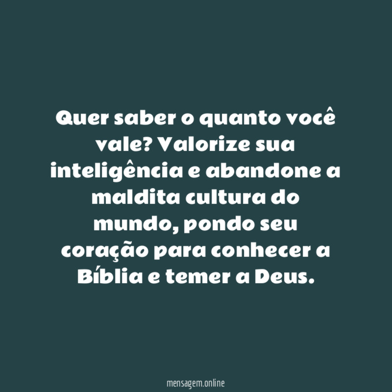 Quer saber o quanto você vale