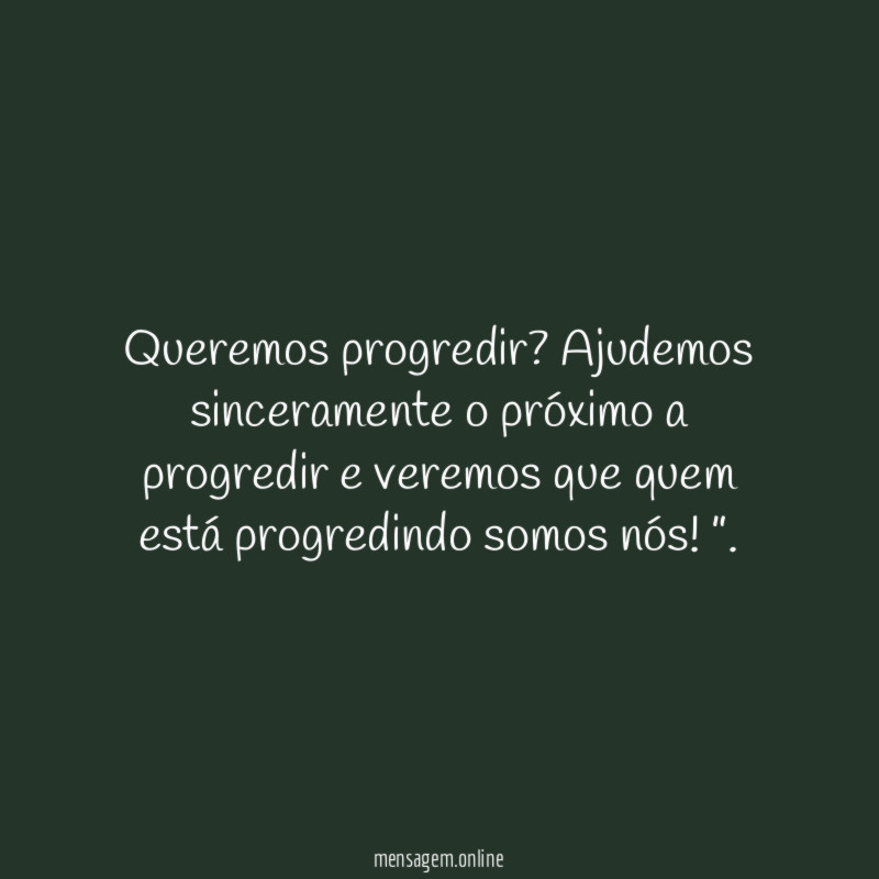 Queremos progredir