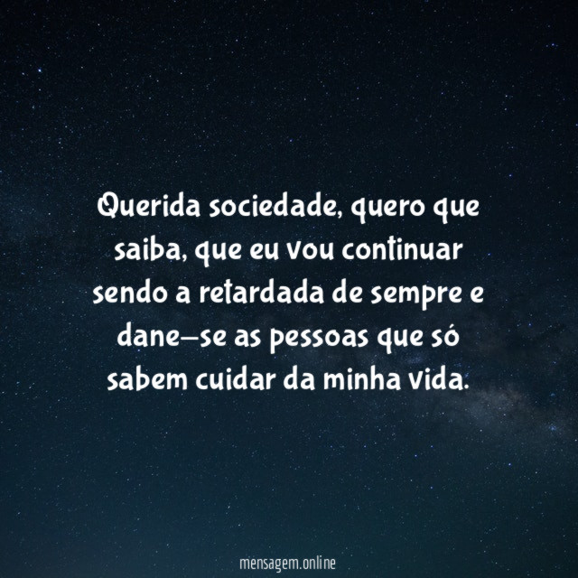Querida sociedade