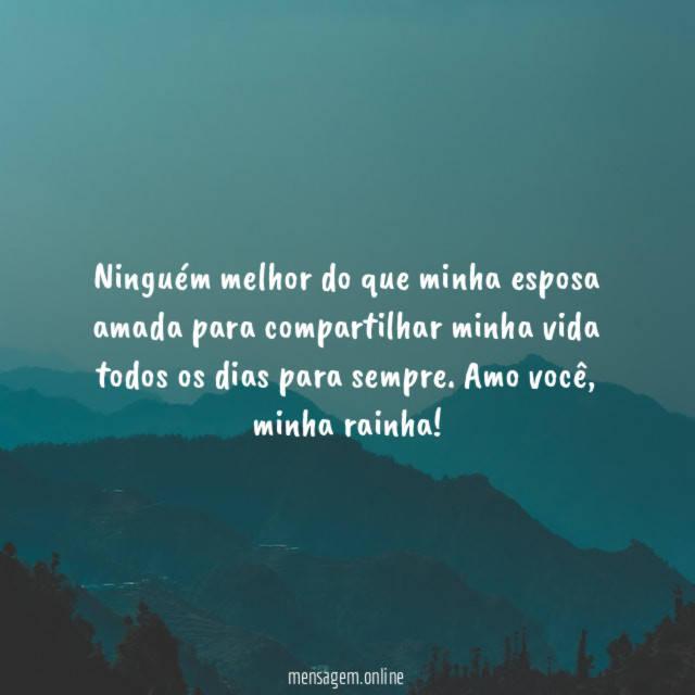 Quero minha esposa todos os dias