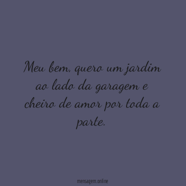 Quero um jardim