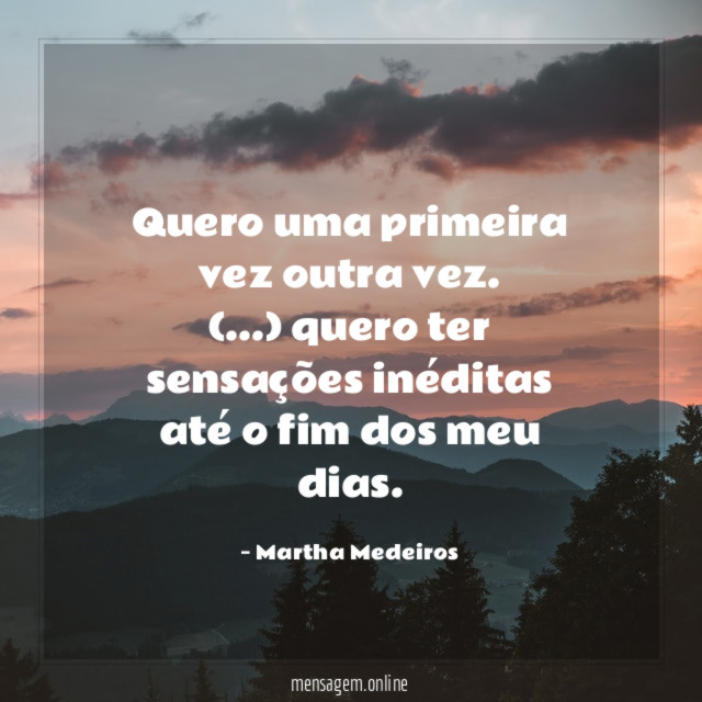 Quero uma primeira vez outra vez
