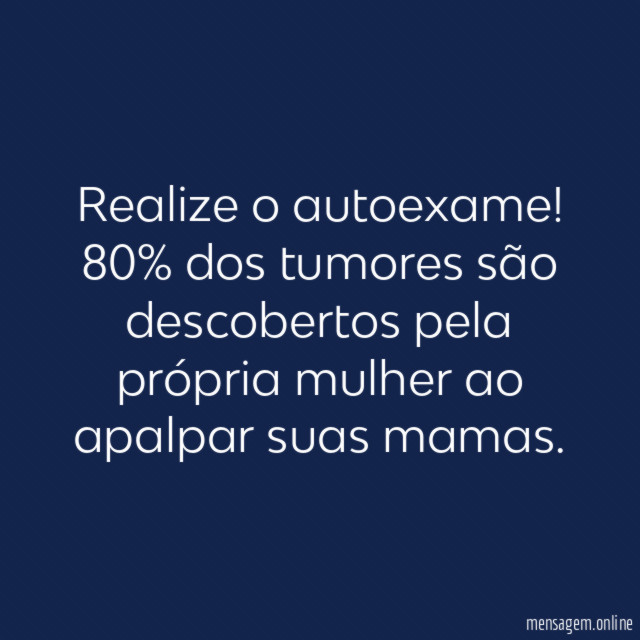 Realize o autoexame