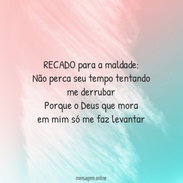 RECADO para a maldade