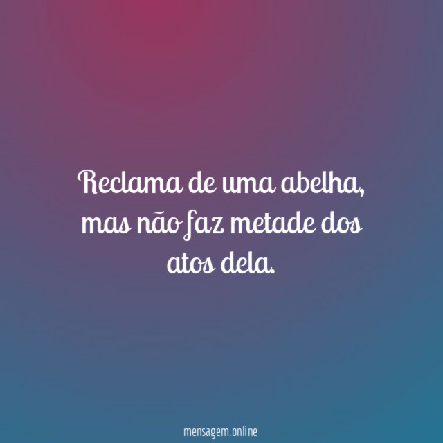 Reclama de uma abelha