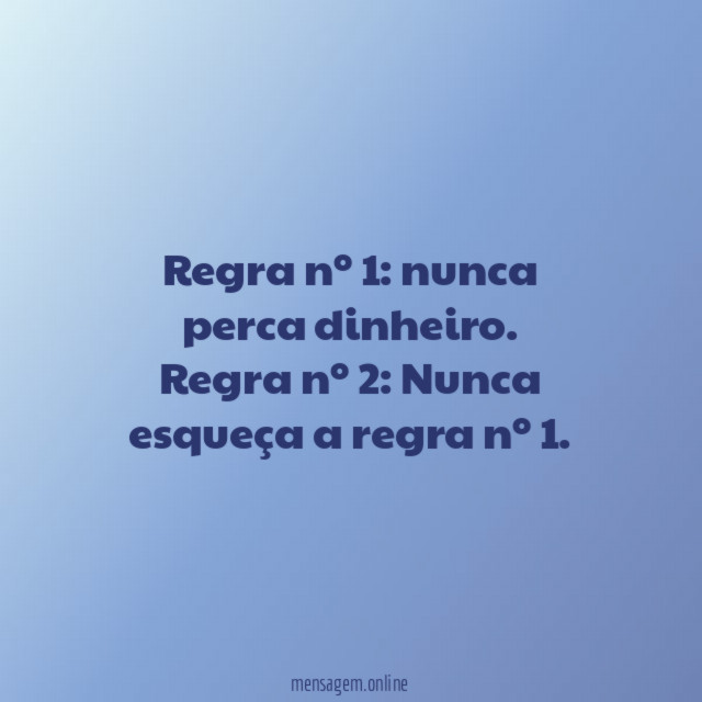 Regra nº 1