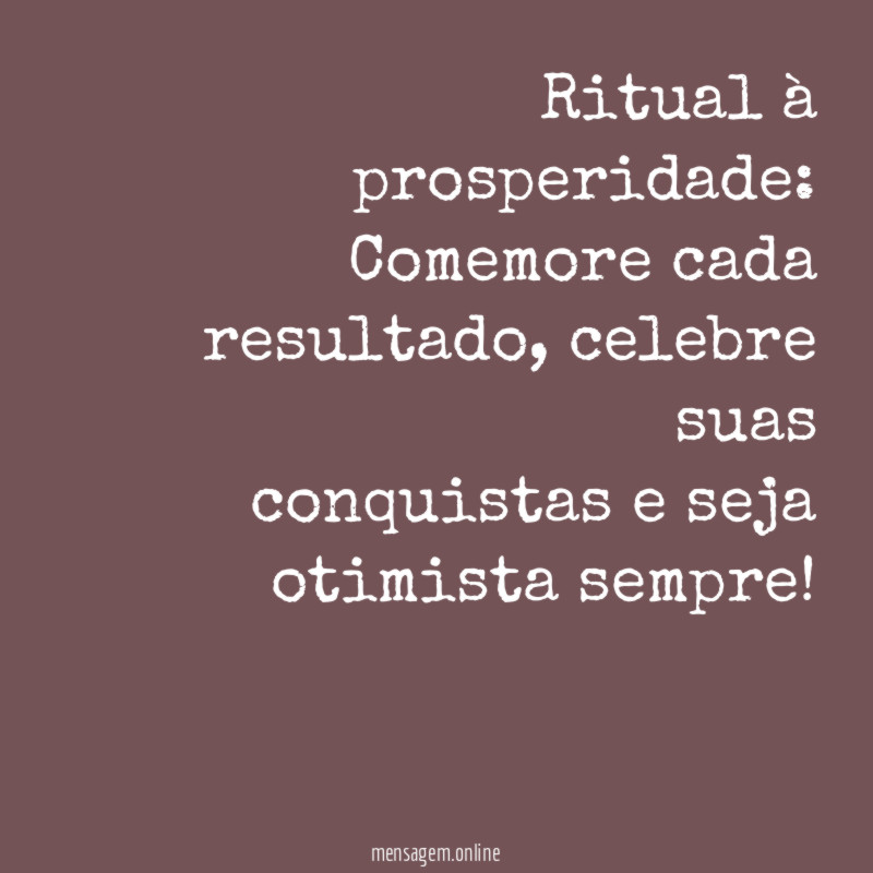 Ritual à prosperidade