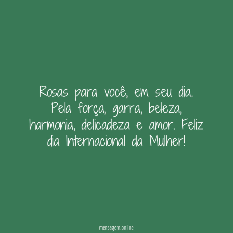 Rosas para você, em seu dia