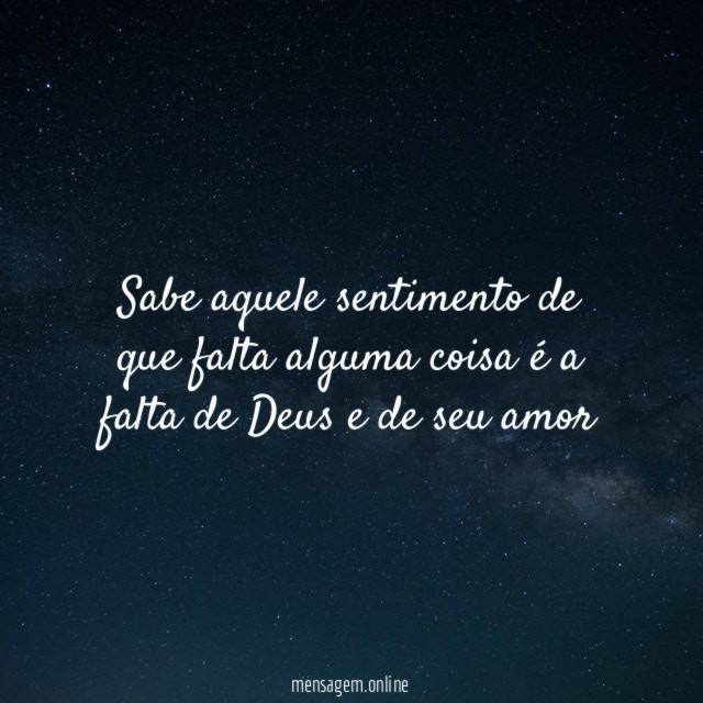 Sabe aquele sentimento de que falta alguma coisa