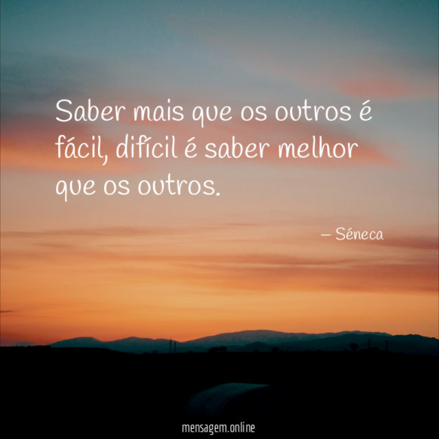 Saber mais que os outros é fácil