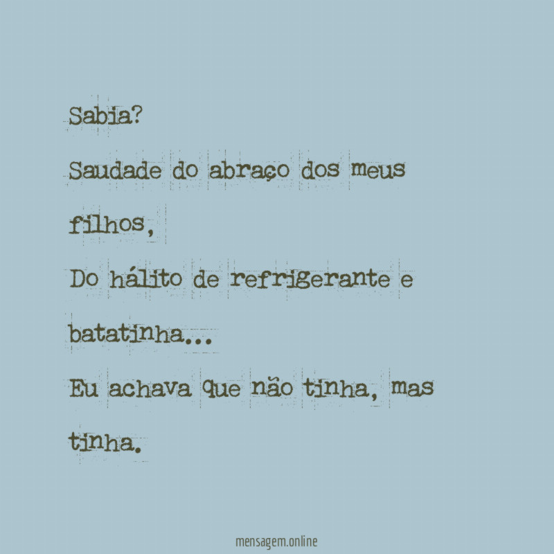Sabia?