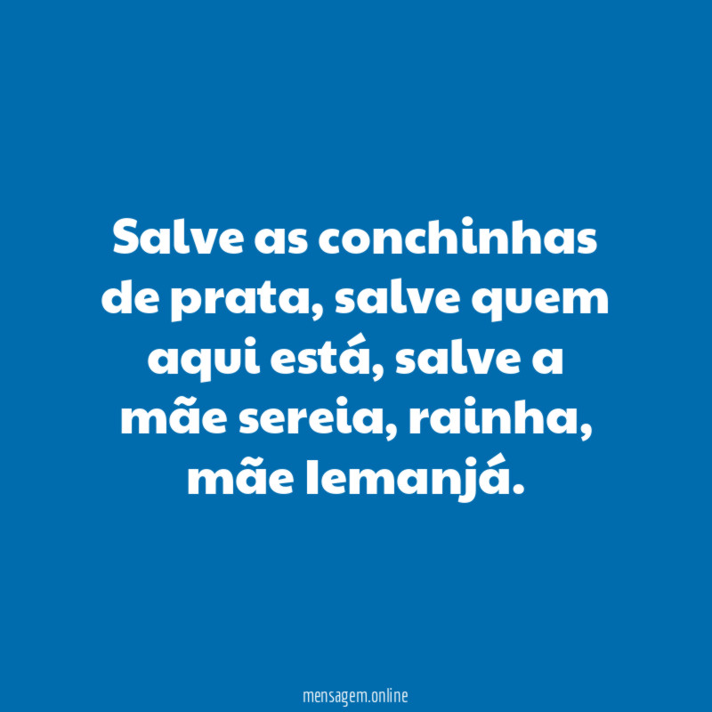 Salve as conchinhas de prata