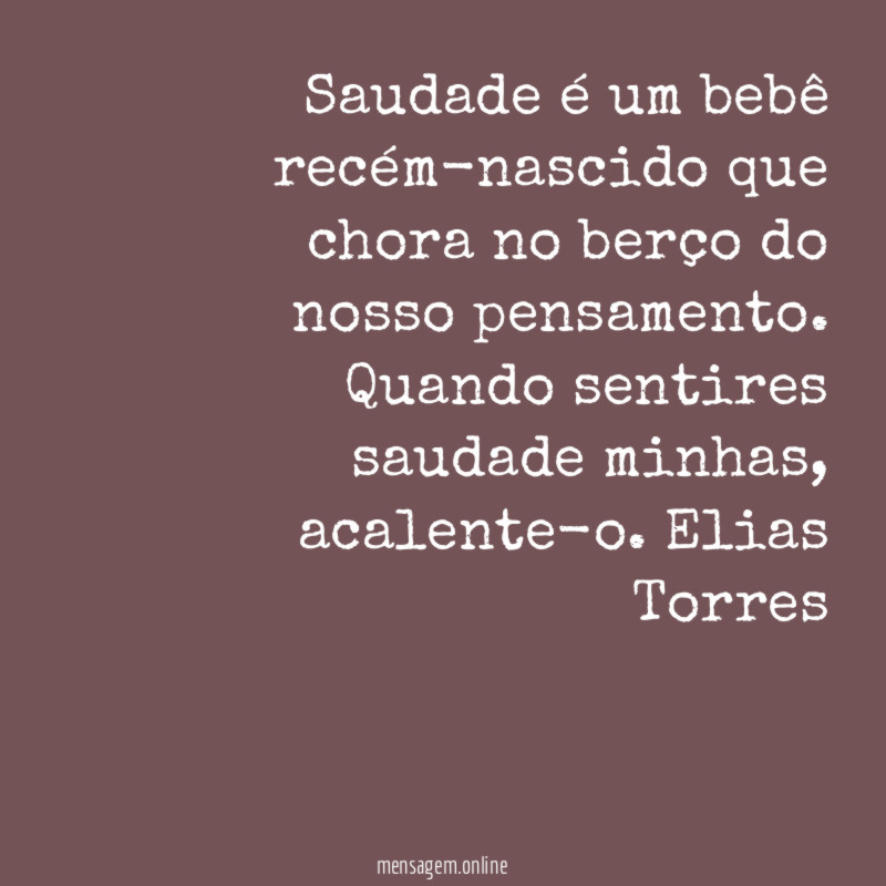 Saudade é um bebê recém-nascido que chora no
