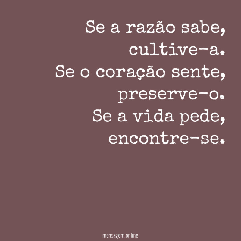 Se a razão sabe