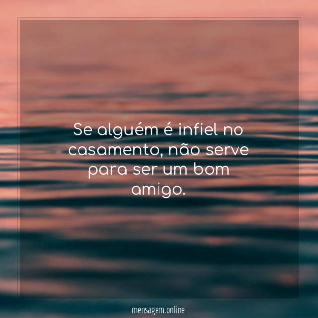 Se alguém é infiel no casamento