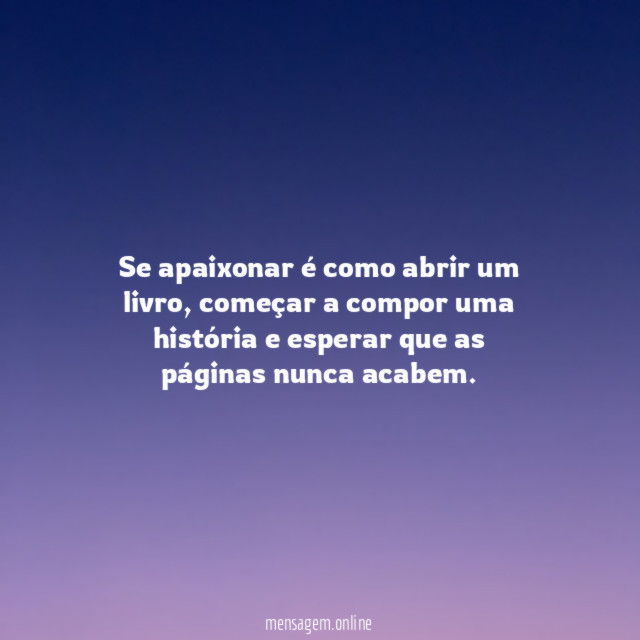 Se apaixonar é como abrir um livro