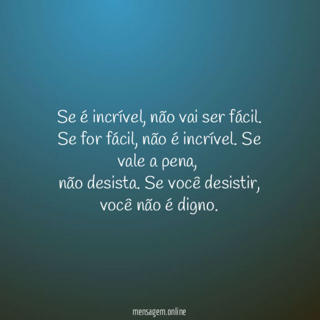 Se é incrível