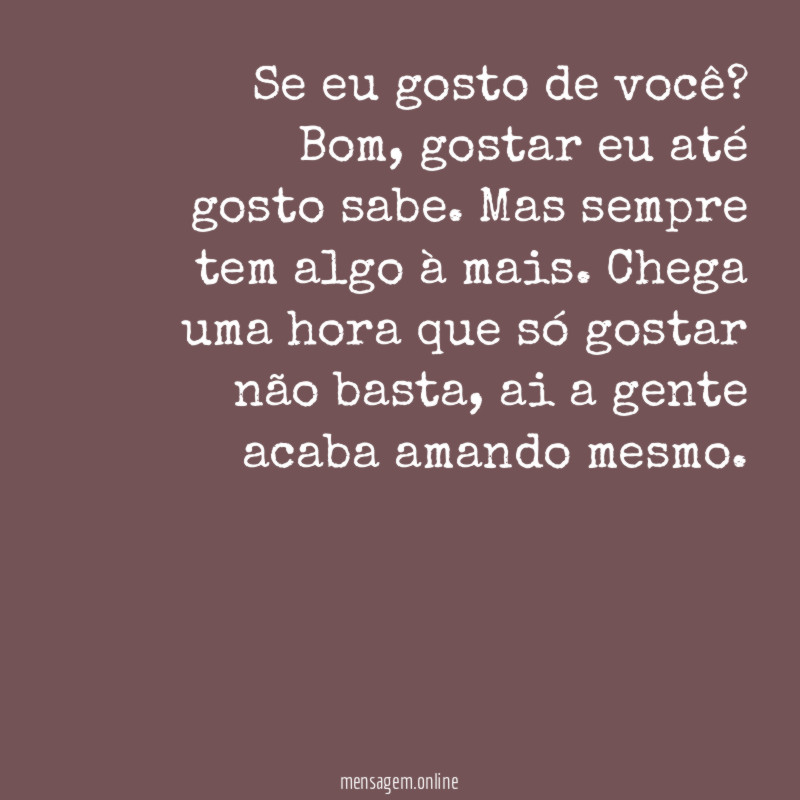 Se eu gosto de você