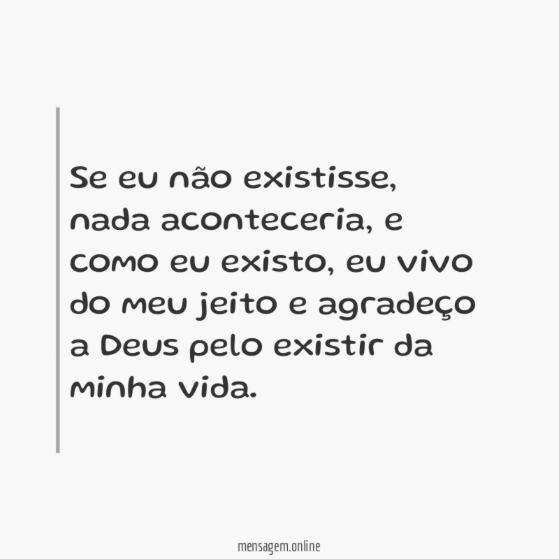 Se eu não existisse