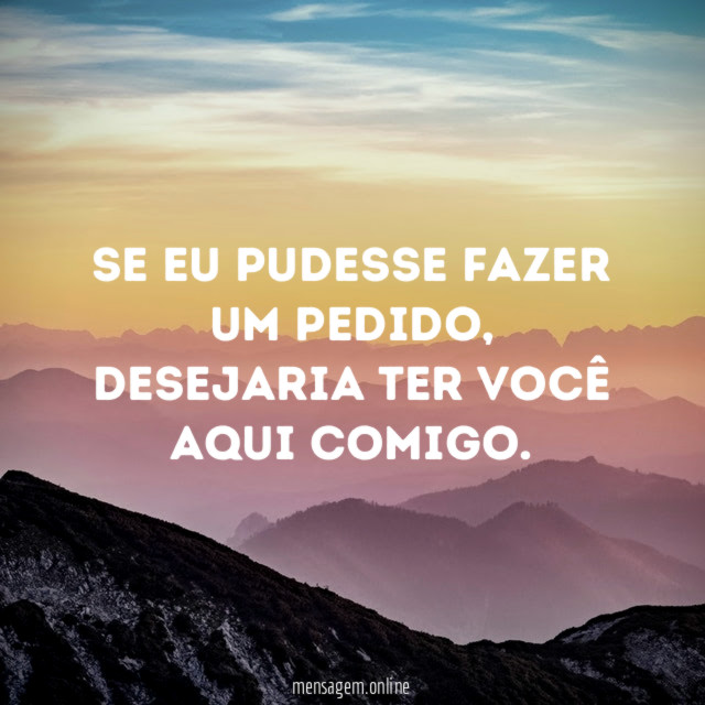 Se eu pudesse fazer um pedido