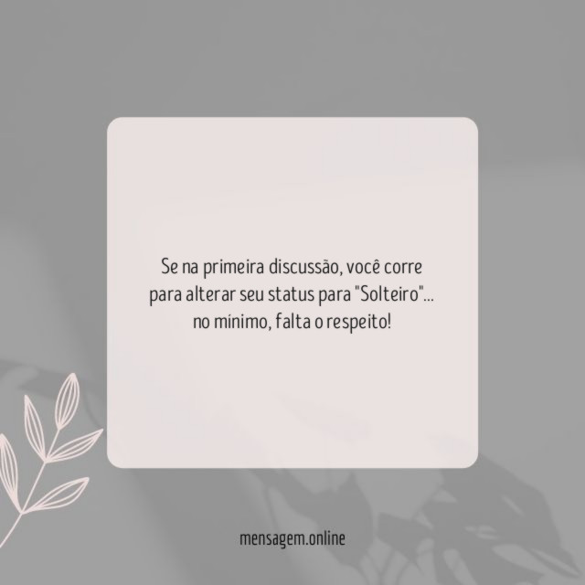 Se na primeira discussão