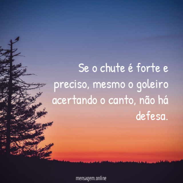 Se o chute é forte e preciso
