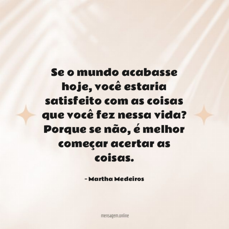 Se o mundo acabasse hoje