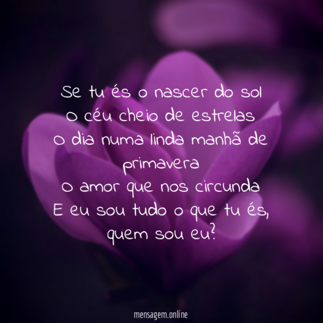 Se tu és o nascer do sol O céu