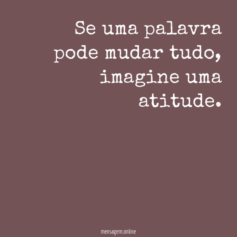 Se uma palavra pode mudar tudo