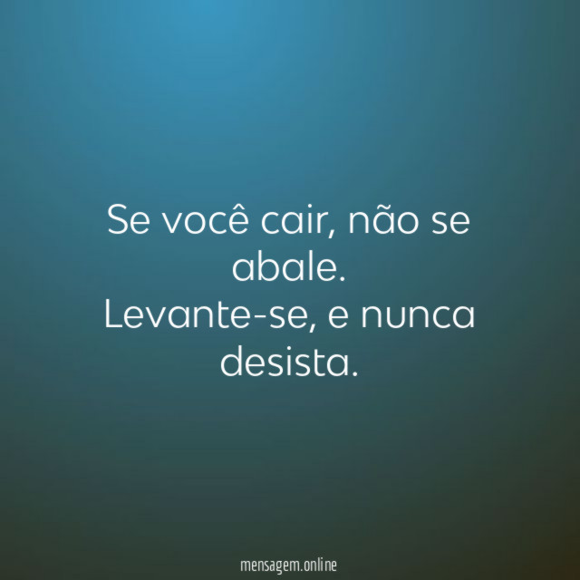 Se você cair