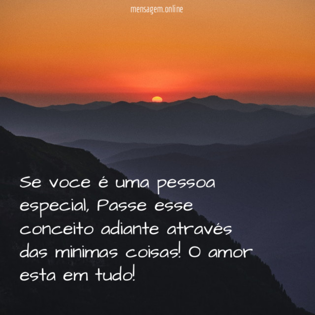 Se voce é uma pessoa especial
