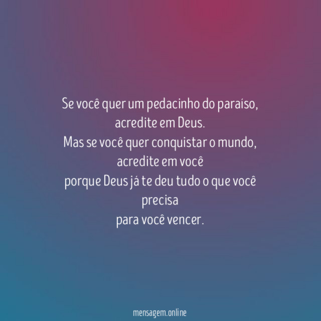 Se você quer um pedacinho do paraíso