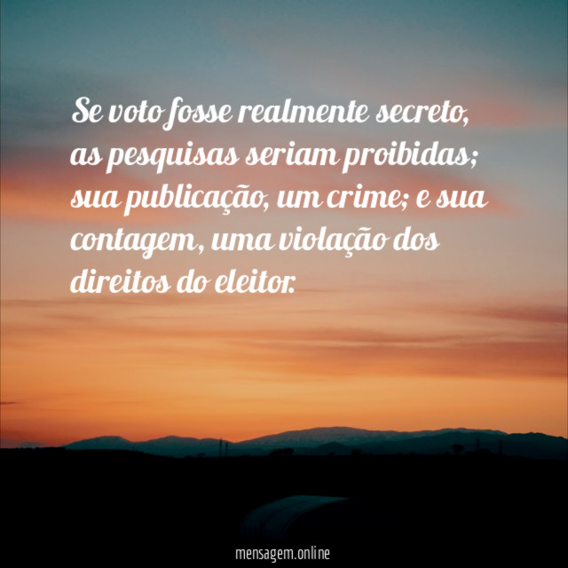 Se voto fosse realmente secreto