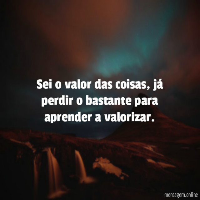 Sei o valor das coisas