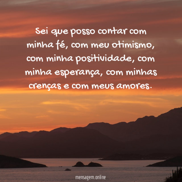 Sei que posso contar com minha fé
