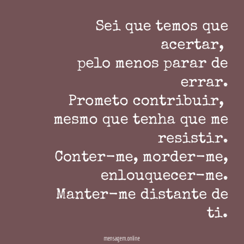 Sei que temos que acertar