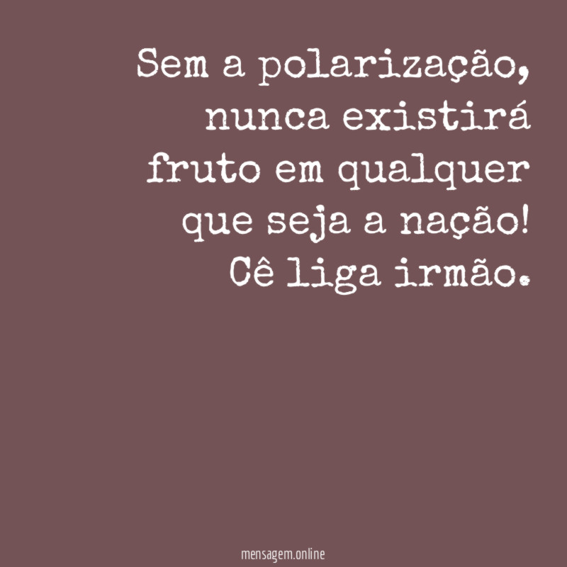 Sem a polarização